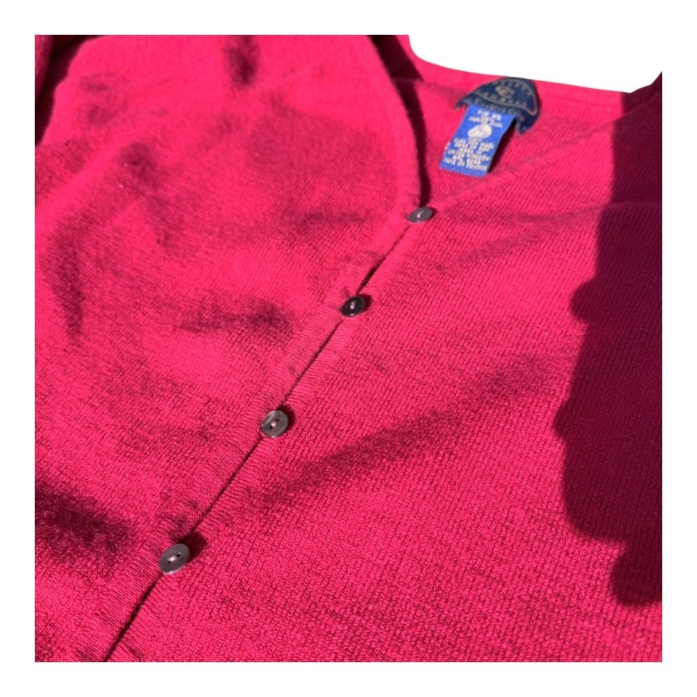 Grandmacore Chelsea Campbell Charter Club Cardigan Regular XL red Merino Wool - Picture 3 of 9
